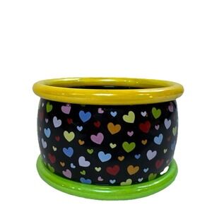 VTG Lot 3 Bracelet Bangles 80s Hearts Plastic Multicolor‎ Pop